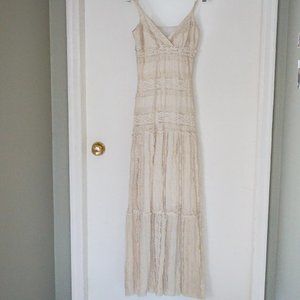 Le Chateau Maxi Boho Lace Beach Dress - XS